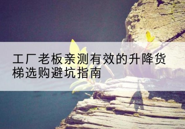 蓬江升降货梯怎么选-工厂老板亲测有效的升降货梯选购避坑指南